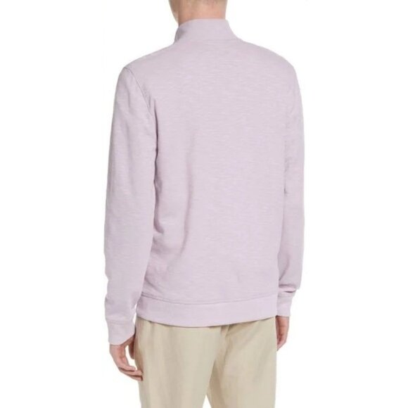 Ted Baker London BERKS Quarter-Zip Pullover in Lilac – Men’s Size 5 (XL) - Picture 3 of 14
